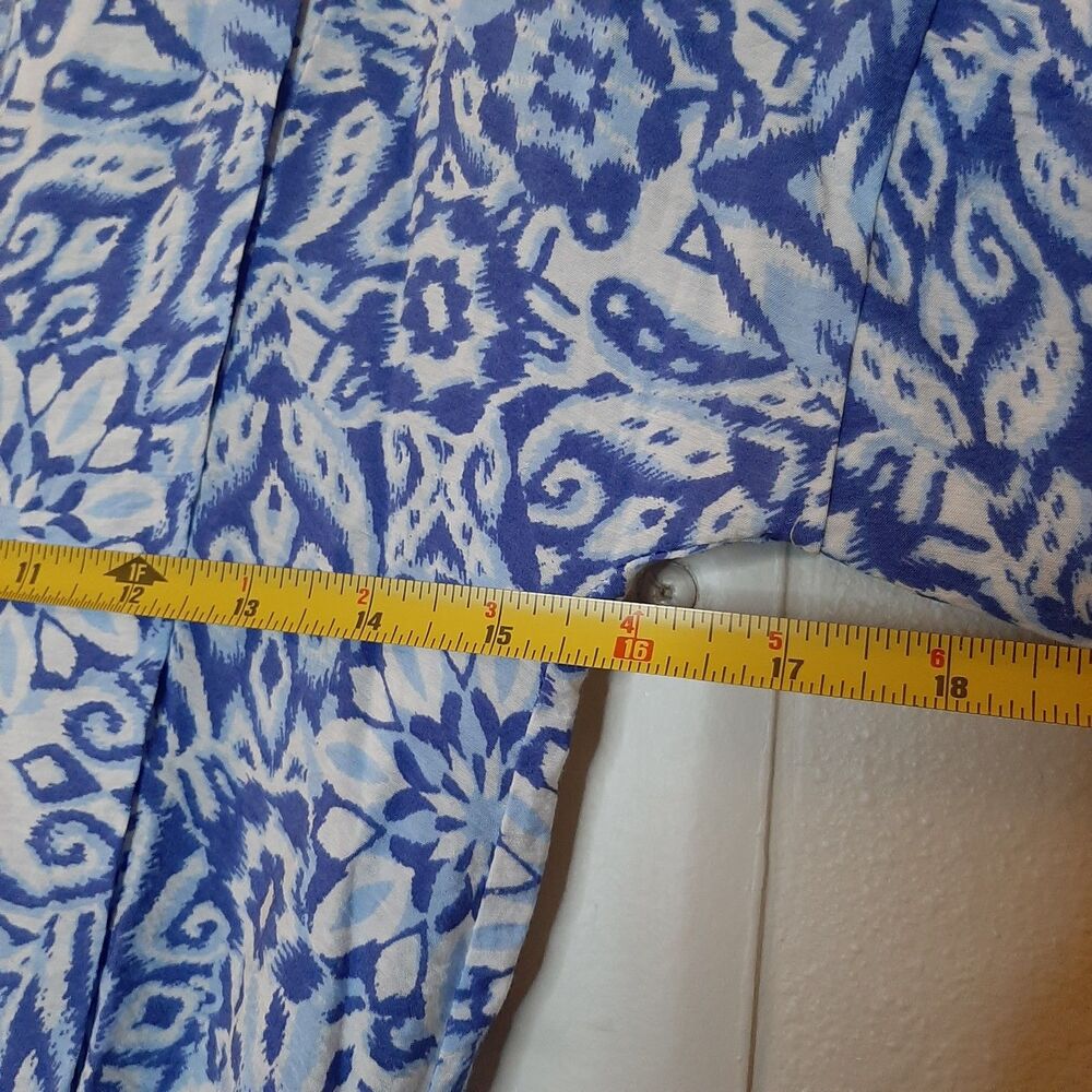 NEW Vool Style Summer Dress Blue Women Size S Button Up Shirt Dress Pleated - Picture 3 of 10